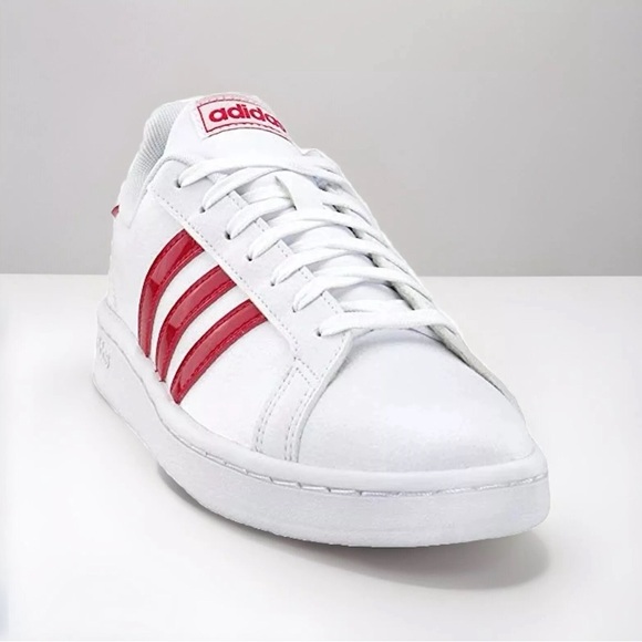 Size 8.5 - Women’s Adidas Grand Court Base White Vapour Pink - Picture 9 of 9